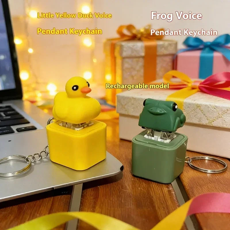 Frog Keychain with Sound & LED Lights - Fun Stress Relief Gadget