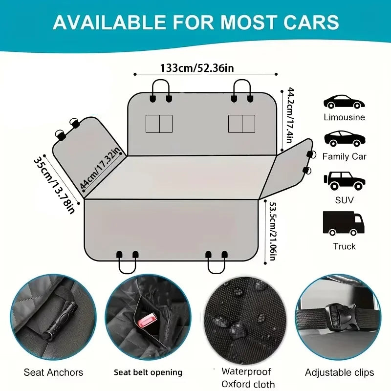Waterproof Dog Hammock Car Seat Cover - Ultimate Scratch Protection
