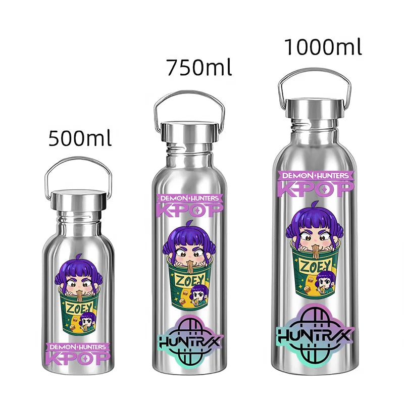 KPop Style Stainless Steel Water Bottle - 500/750/1000ML