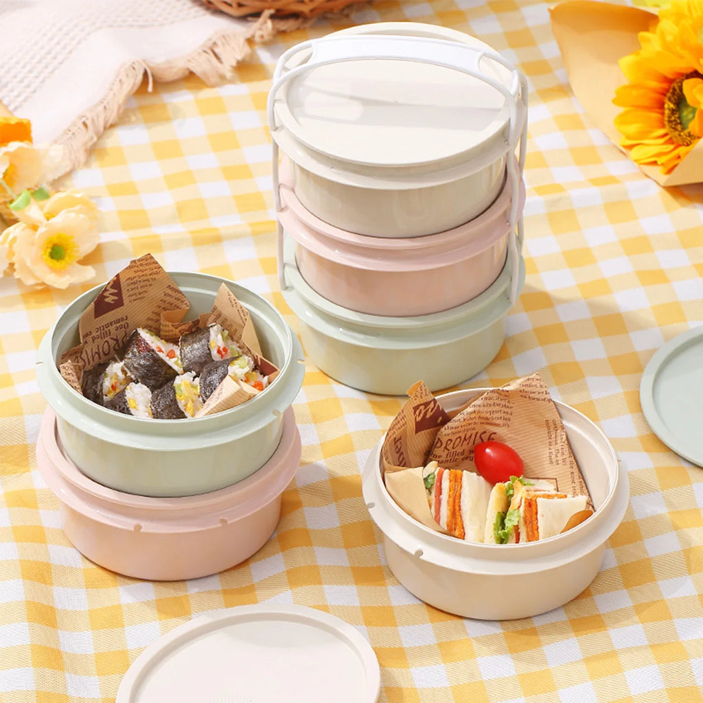 3-Layer Leak-Proof Bento Lunch Box - Microwave Safe