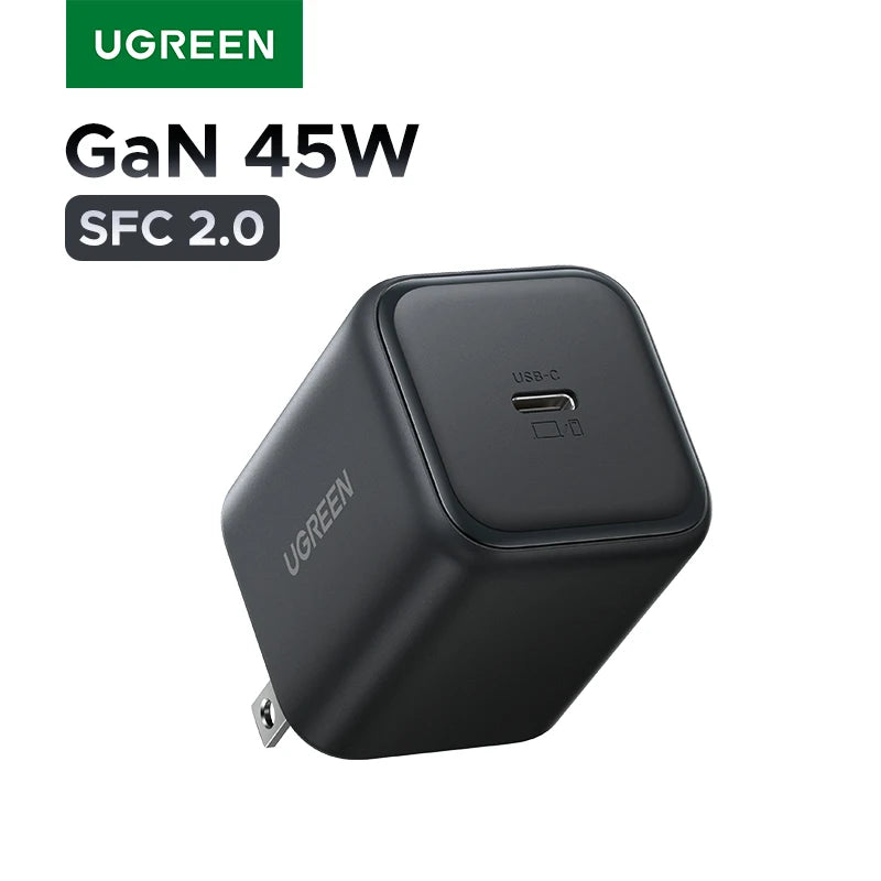 UGREEN 45W GaN Fast Charger - PD3.0 & QC3.0 for Quick Charging