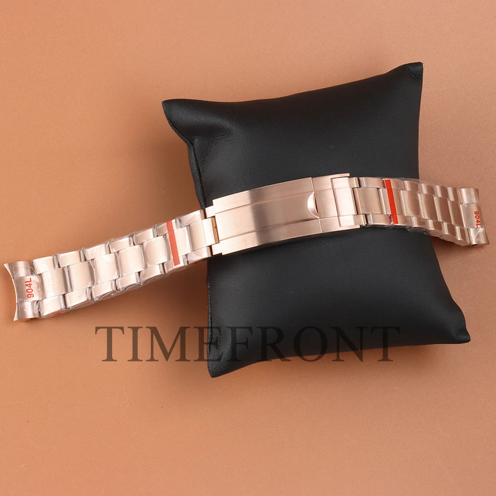 Stylish 20mm Stainless Steel Watchband - Rose Gold/Black/Gold