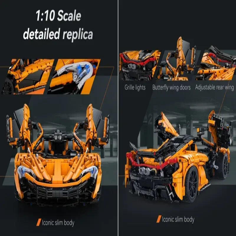 Cada 1:10 Smiling Assassin Racing Car Model Building Blocks