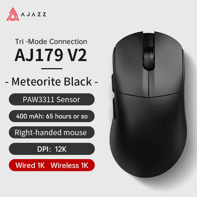 AJAZZ AJ179 V2 MAX 42000 DPI Ergonomic Wireless Gaming Mouse