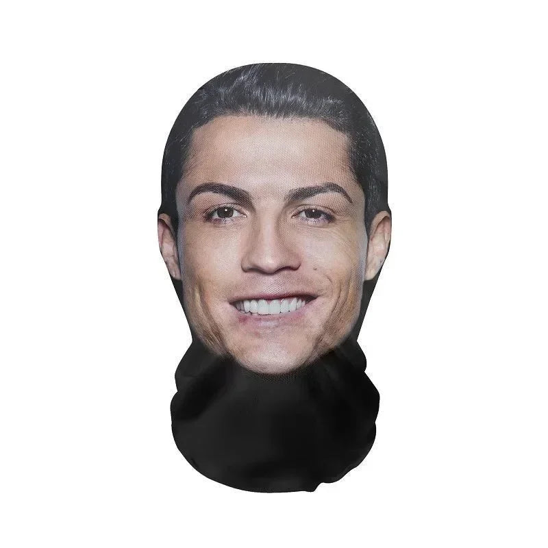 3D Realistic Full Face Halloween Mask - Funny Celebrity Balaclava