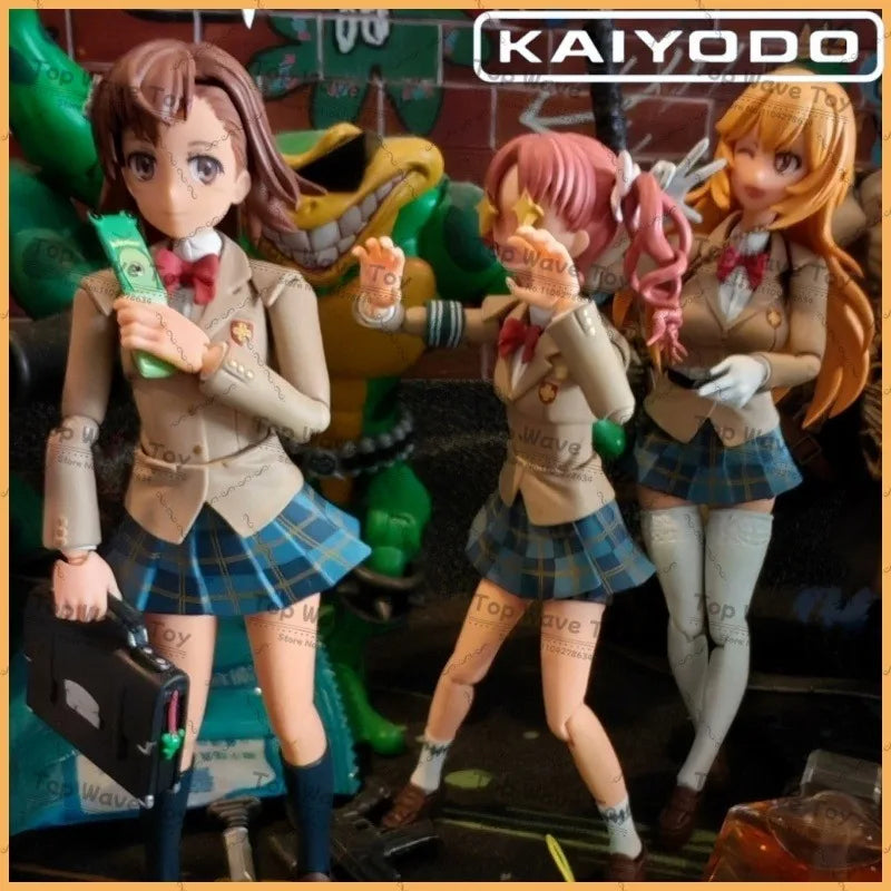 Kaiyodo Misaka Mikoto & Kuroko Figure - Amazing Yamaguchi Series