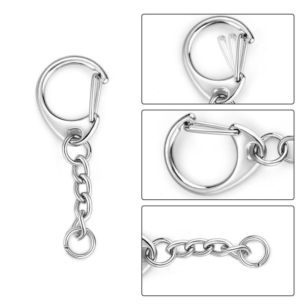Lobster Clasp Key Rings - Zinc Alloy Connectors for DIY Jewelry