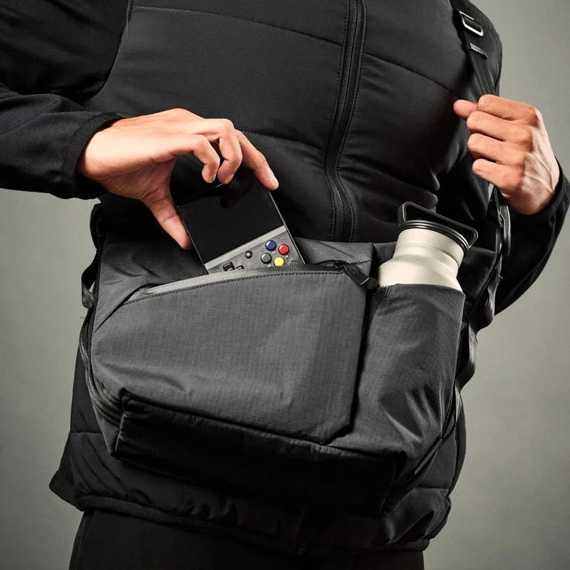 Men's Nylon Crossbody Shoulder Bag - Durable Large Capacity Travel Pack