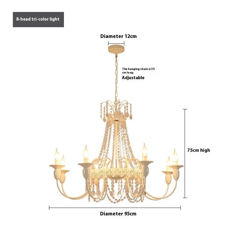 Elegant Adjustable Crystal Chandelier for Living Room & Bedroom