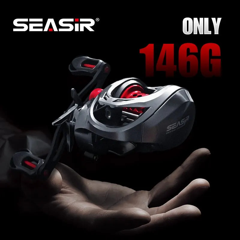 SeaSir Ultralight Baitcasting Fishing Reel - 146g Carbon, 7.3:1 Ratio