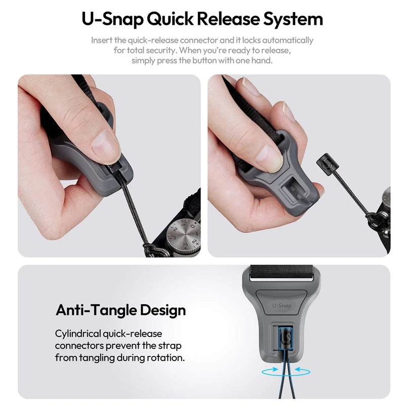 Ulanzi CSS1 Camera Shoulder Strap - Quick-Adjust, Striped Design