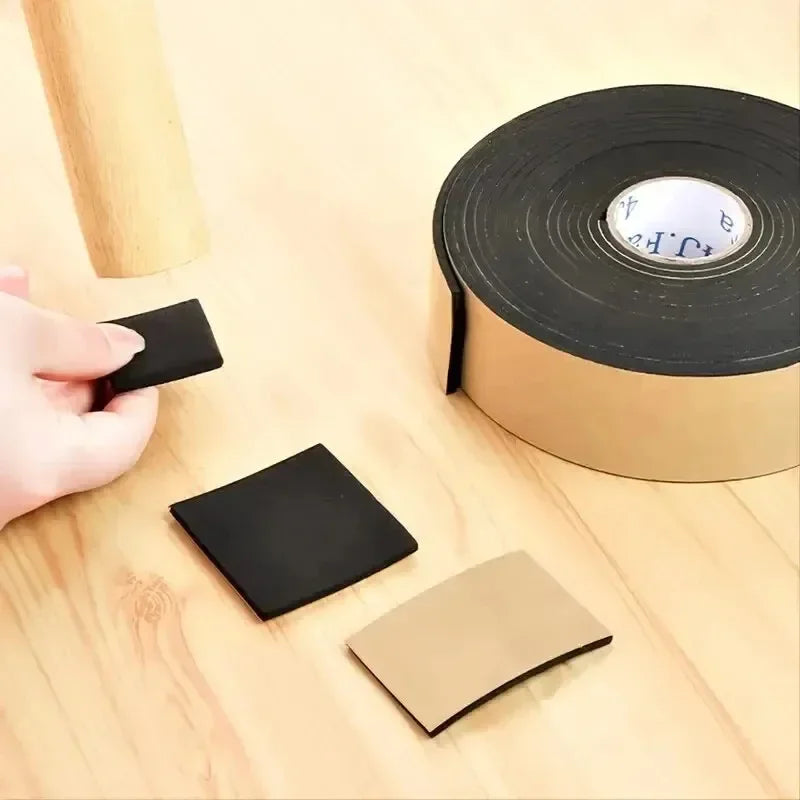 Non-Slip Foam Furniture Leg Pads - Self-Adhesive & Silent