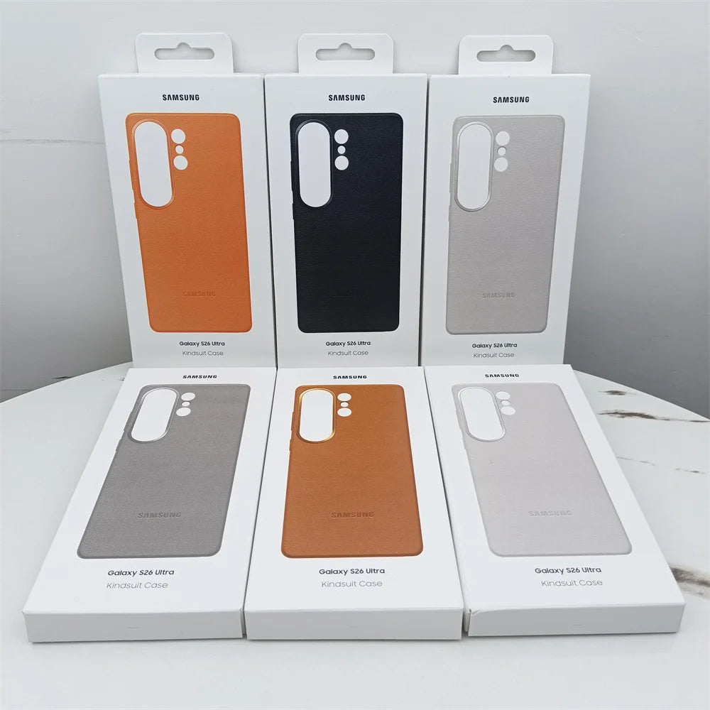 Luxury Genuine Leather Case for Samsung Galaxy S26 Ultra & S26+ 5G
