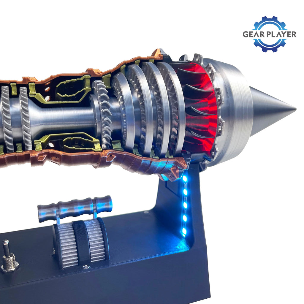 TR-900 Turbofan Engine Model Kit - DIY Aviation Toy with LED Lights