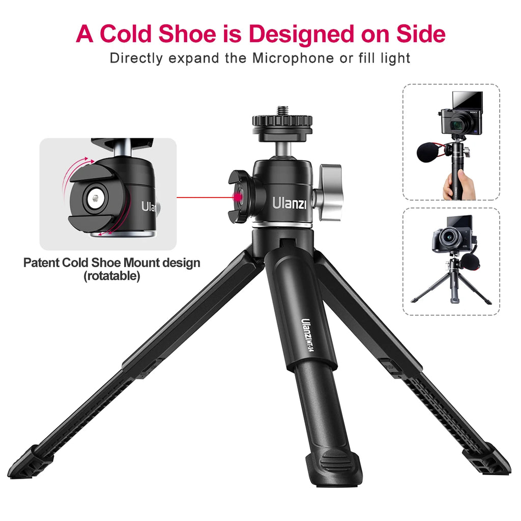Ulanzi MT-14 Lightweight Tripod with 360° Ballhead – Ideal Vlog Kit