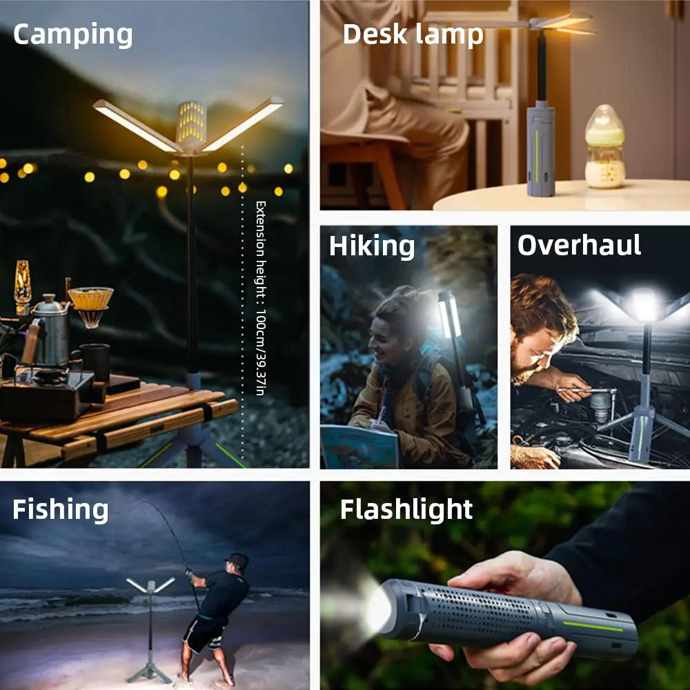 BALDR 8000mAh USB Rechargeable Lantern - Telescopic LED Light