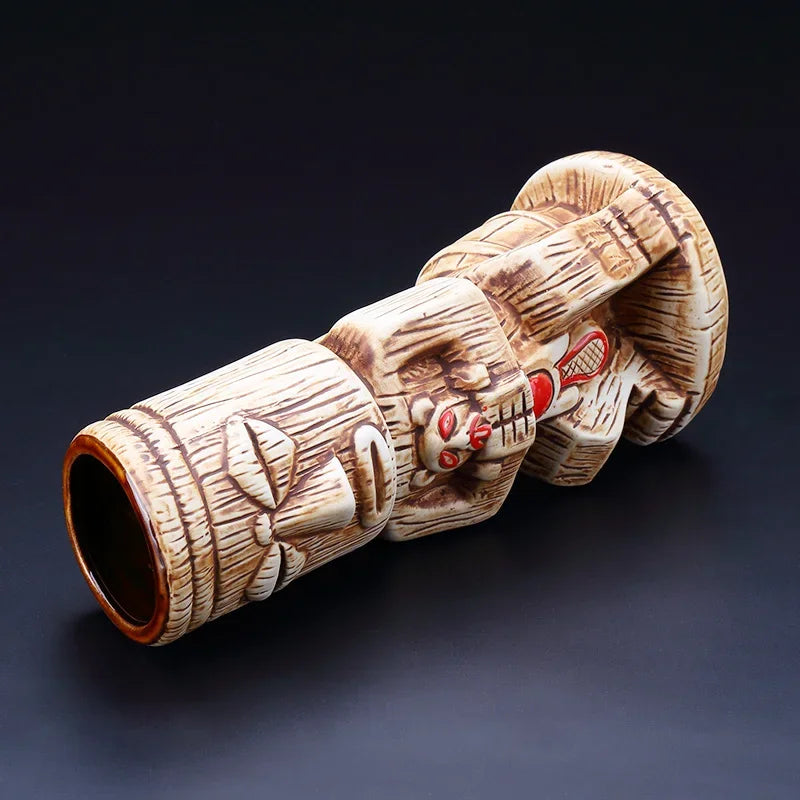 Colorful 450ml Hawaii Tiki Mug - Perfect for Cocktails & Beverages