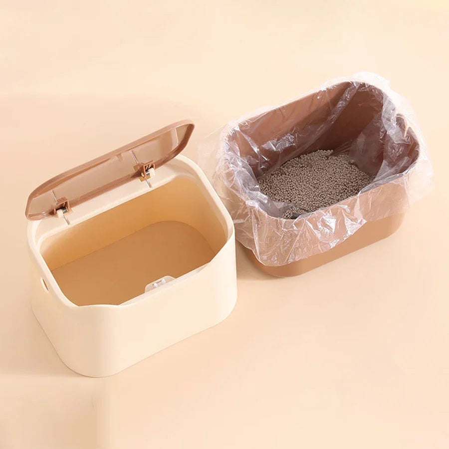 Portable Enclosed Cat Litter Box - Ideal for Medium to Large Pets