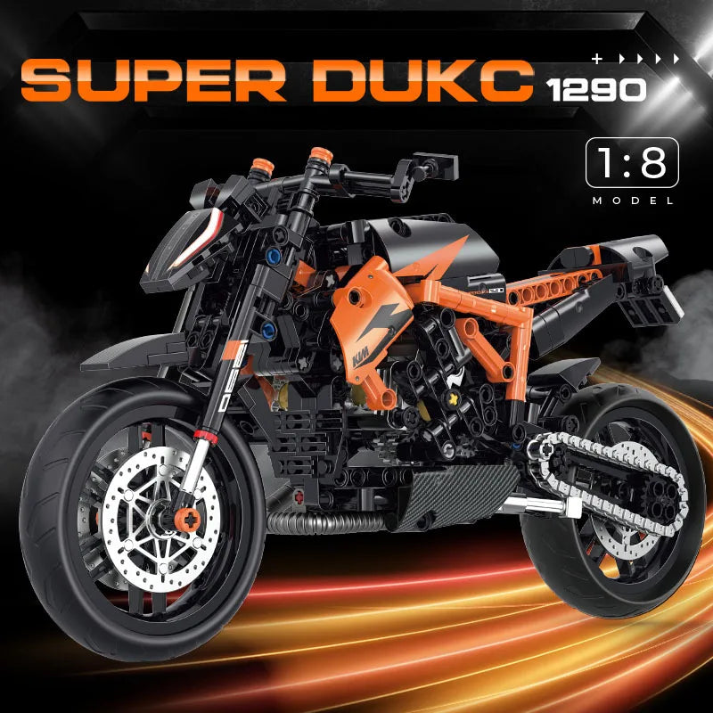 MOULD KING 1:8 Motorcycle Building Block Model Kit - Fun for Kids