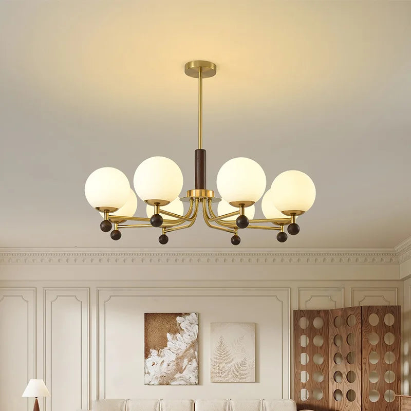 Elegant Vintage Style Light Gold Chandelier Pendant for Dining & Kitchen