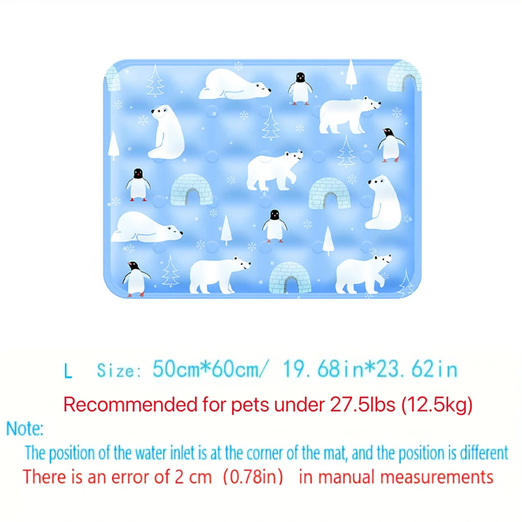 Portable Pet Cooling Mat - Durable Ice Cushion for Dogs & Cats