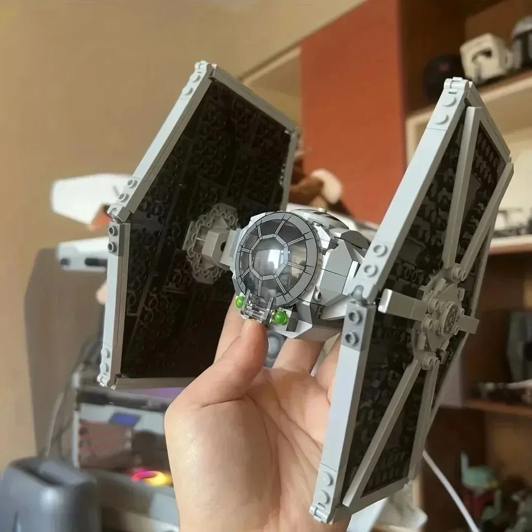Imperial Tie Fighter Building Blocks Model Kit - Educational Space Toy