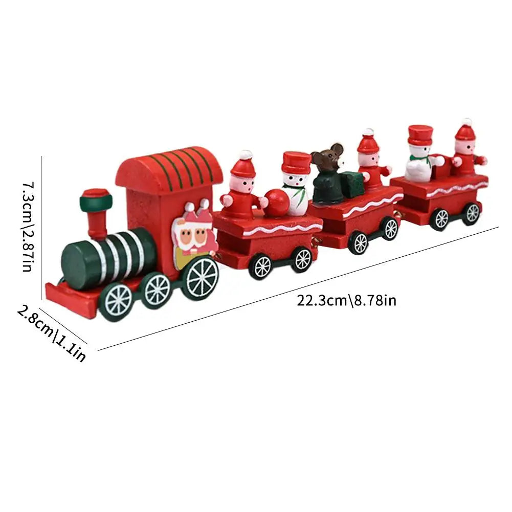 Wooden Christmas Train Decoration - Festive Home Ornament