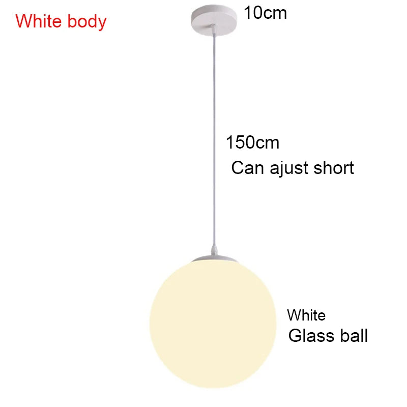 Modern Globe Glass Pendant Light - Stylish Chandelier for Home