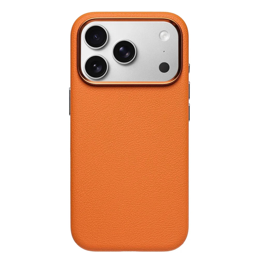 Luxury PU Leather Shockproof Case for iPhone 17 Pro Max - MagSafe Ready