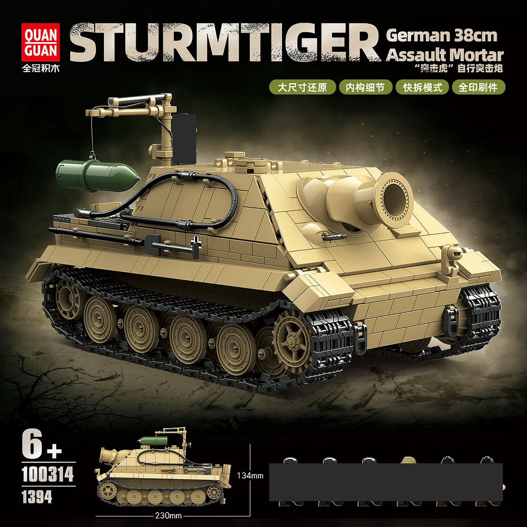 MOULD KING Sturmtiger Tank Building Blocks Model - Engaging Assembly Toy