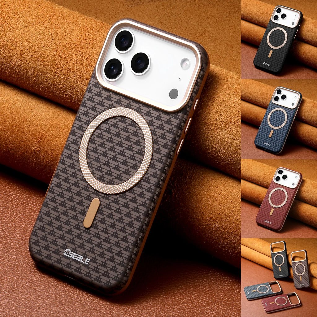 Luxury Magnetic Leather Phone Case for iPhone 13-17 Pro Max