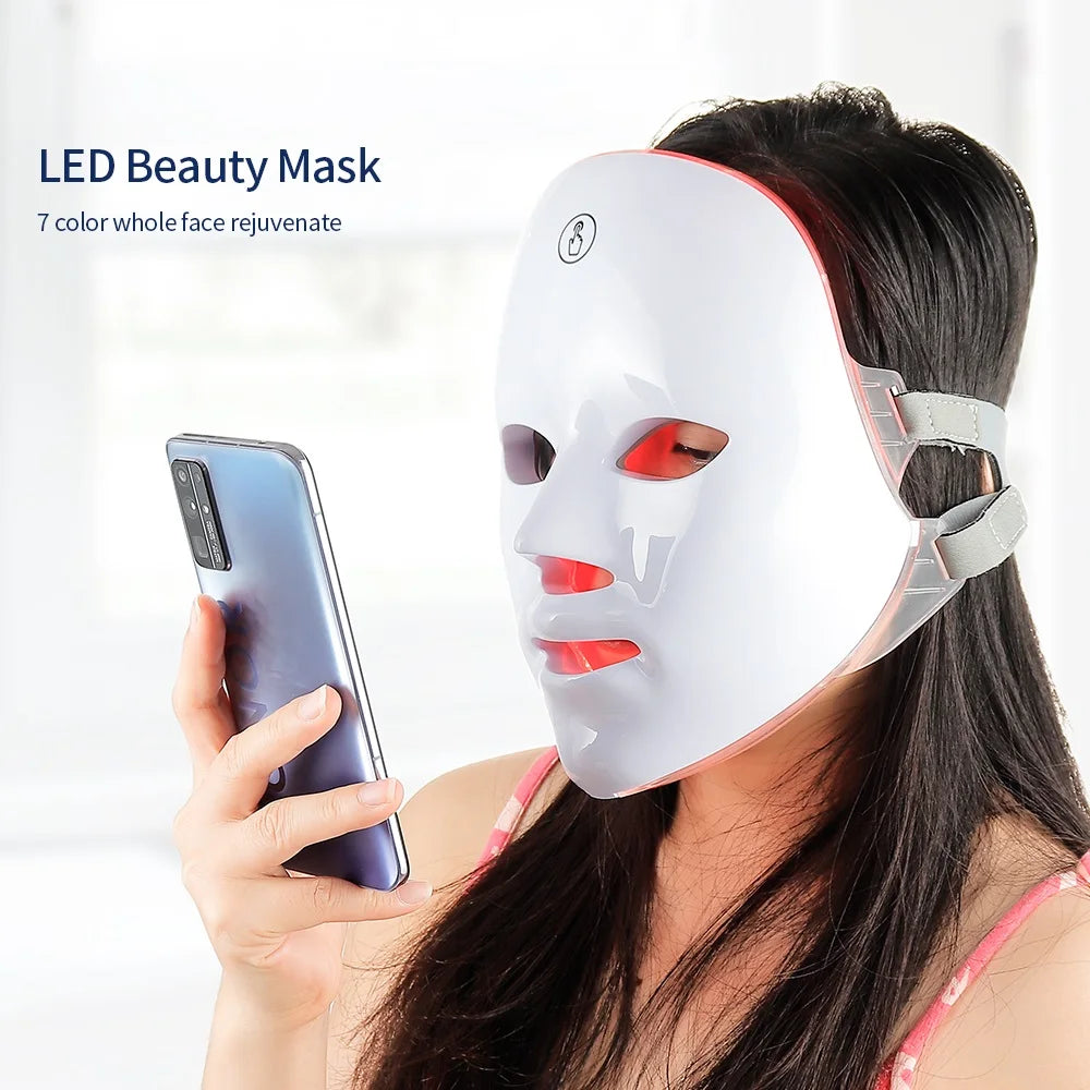 7 Colors LED Photon Facial Mask - Skin Firming & Rejuvenation