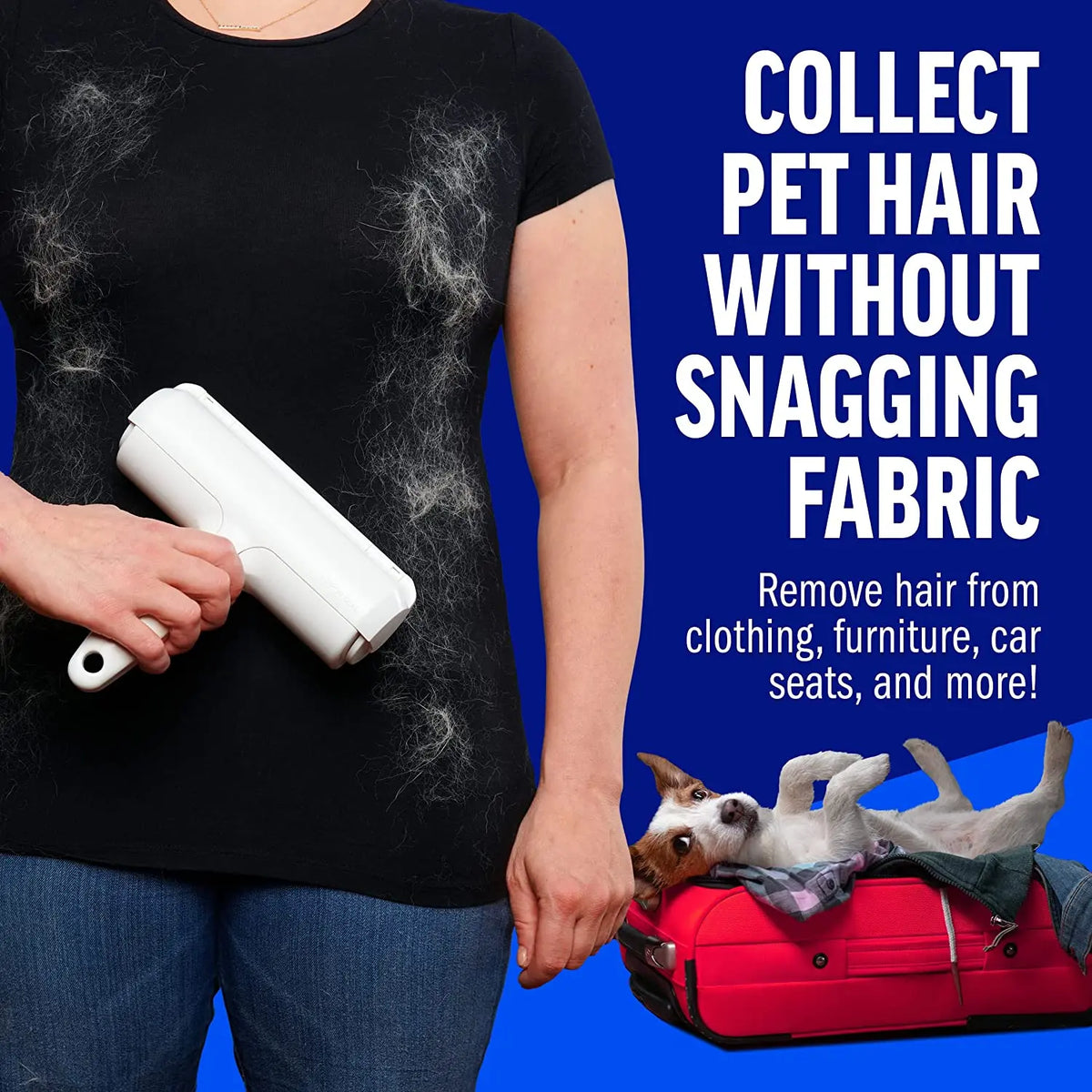 Effortless Pet Hair Remover Roller - Self-Cleaning & Reusable Tool