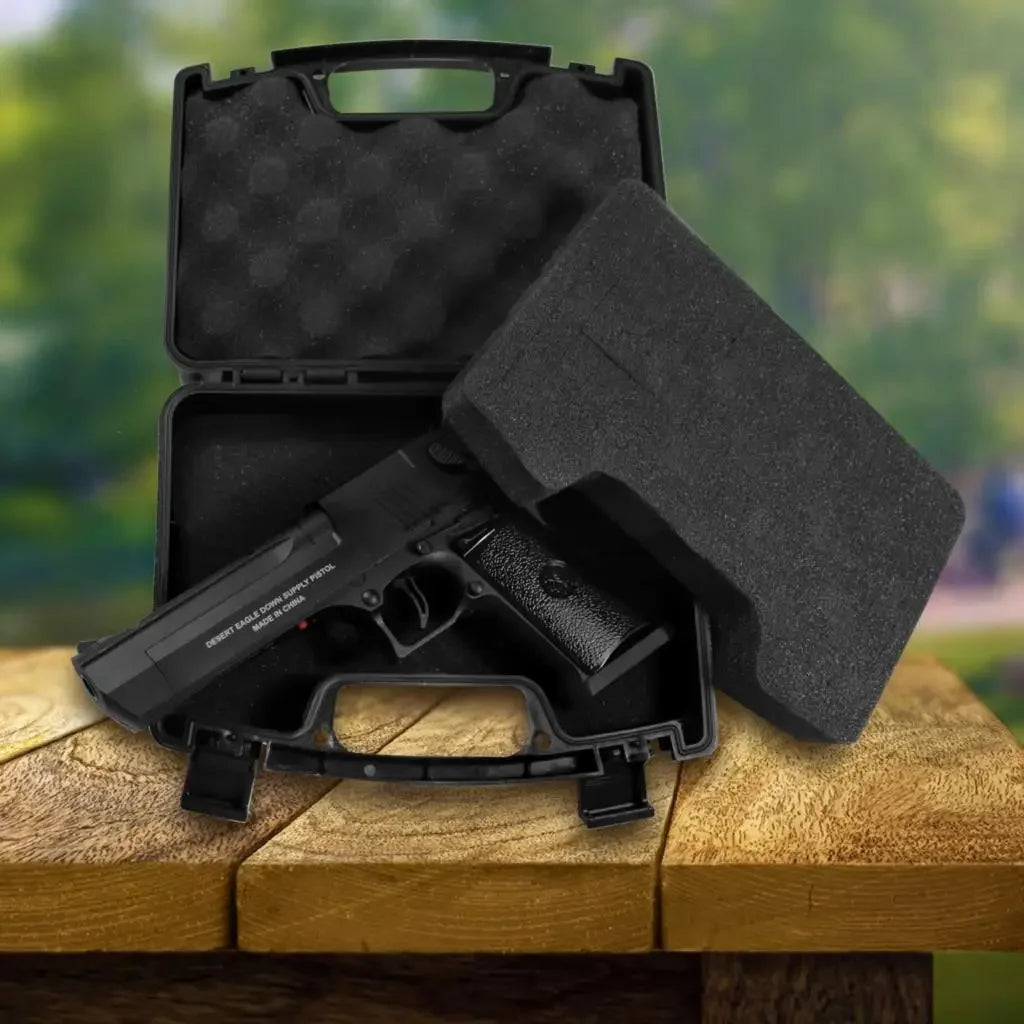Lockable Waterproof Handgun Case with Foam for Safe Storage