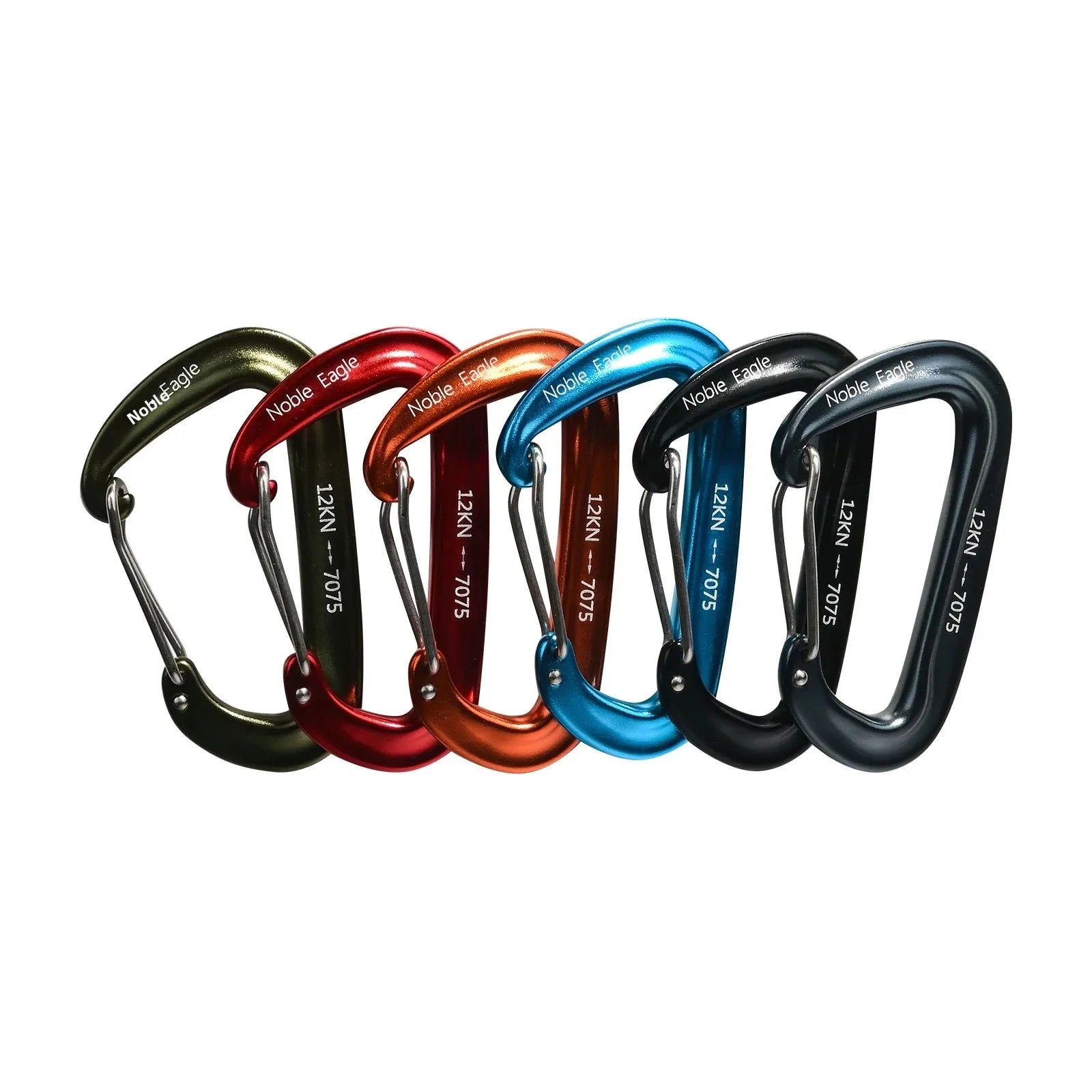 6Pcs Heavy Duty Aluminum Carabiner Set for Camping & Climbing