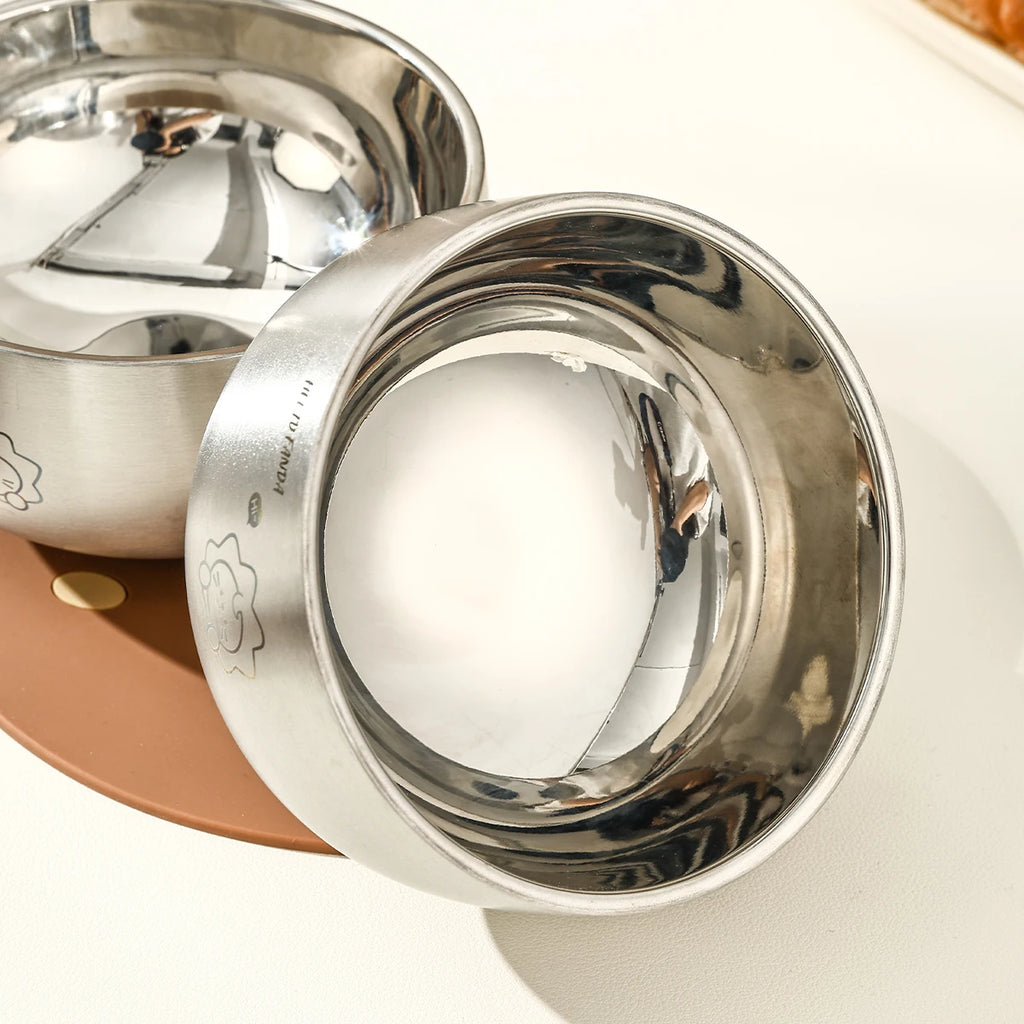 Cartoon Stainless Steel Ramen Bowl - Eco-Friendly & Safe