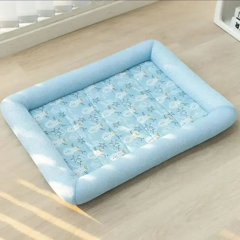 Summer Washable Pet Dog Bed - Breathable Cat Blanket & Cooling Mat