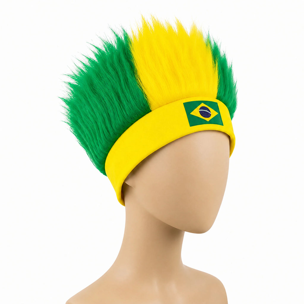 Ultimate World Cup Fan Wig - Vibrant National Flag Colors