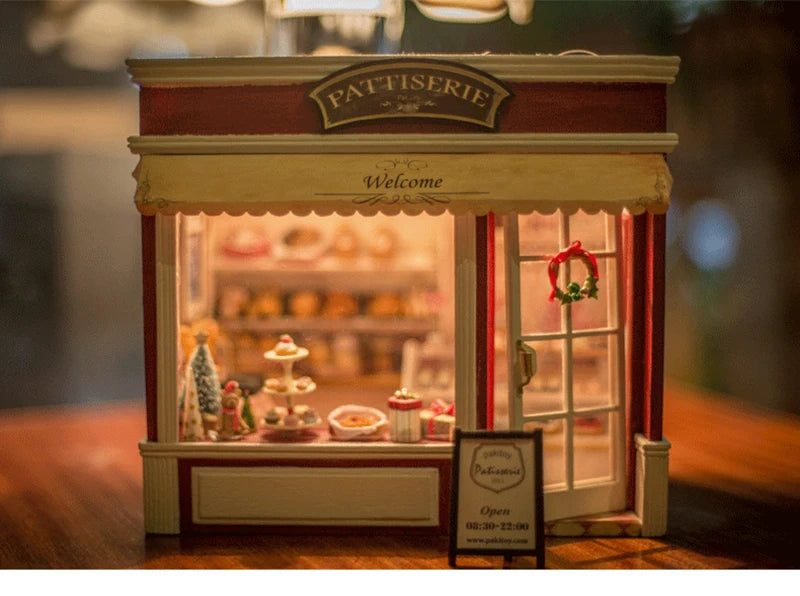 3D DIY Wooden Dollhouse Kit with Furniture - Irish Cottage Toy