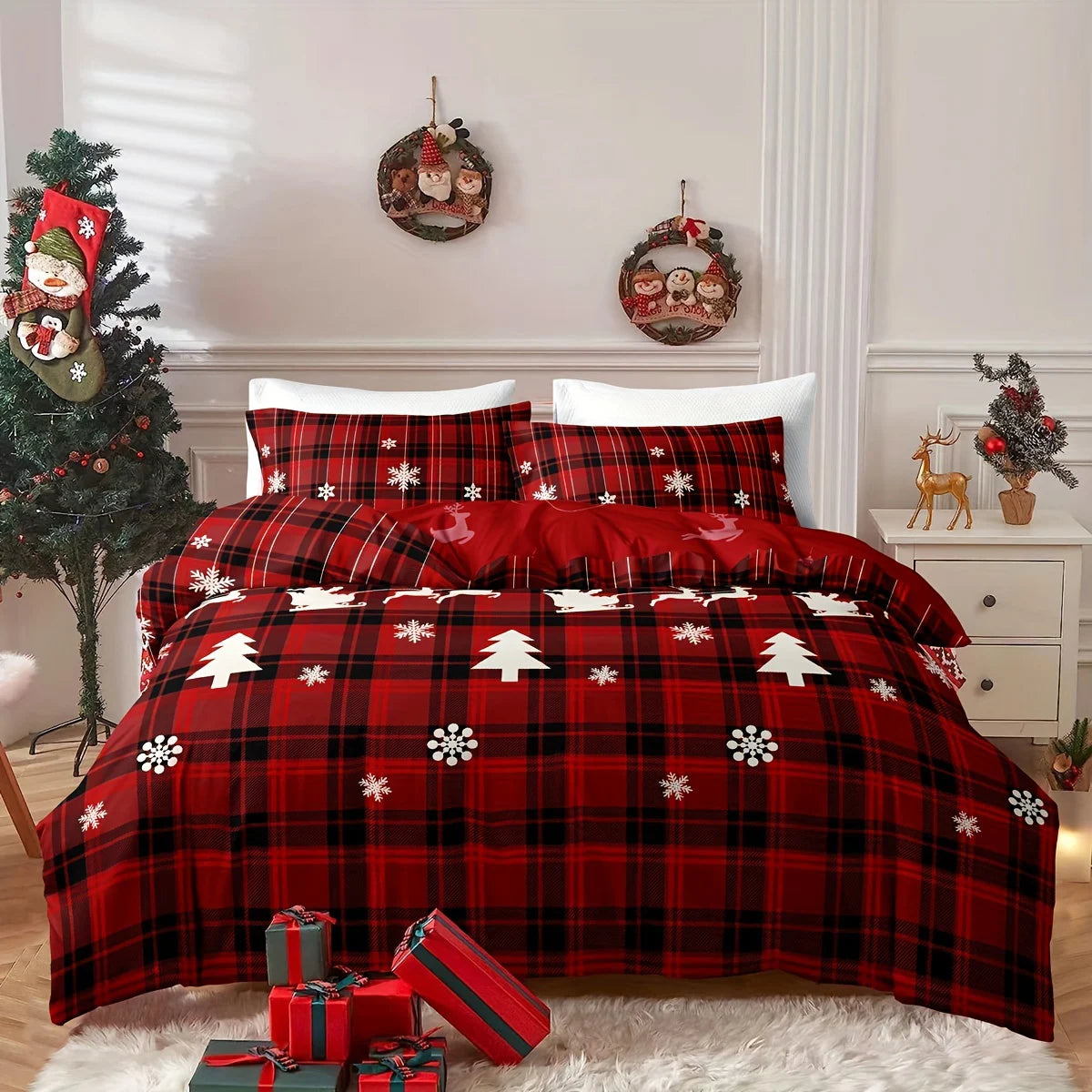 Cozy 3-Piece Christmas Duvet Cover Set | Soft & Hypoallergenic