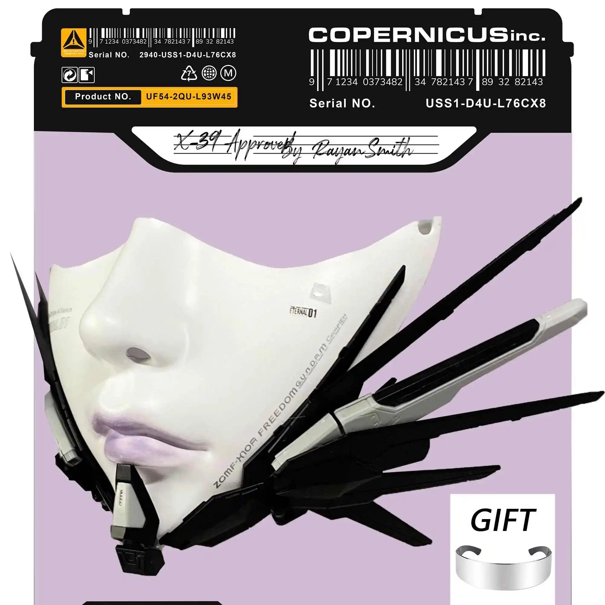 3D Half-Face Flying Wing Mask - Unique Gifts for Concerts & Cosplay