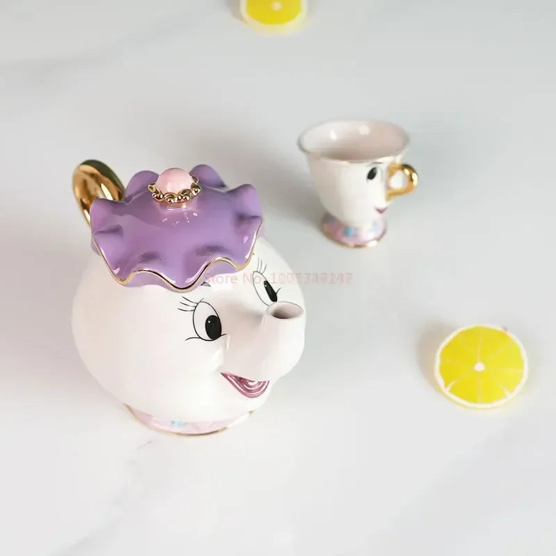 Disney Mrs. Potts & Chip Teapot Set - Enchanting Teacups for Tea Lovers