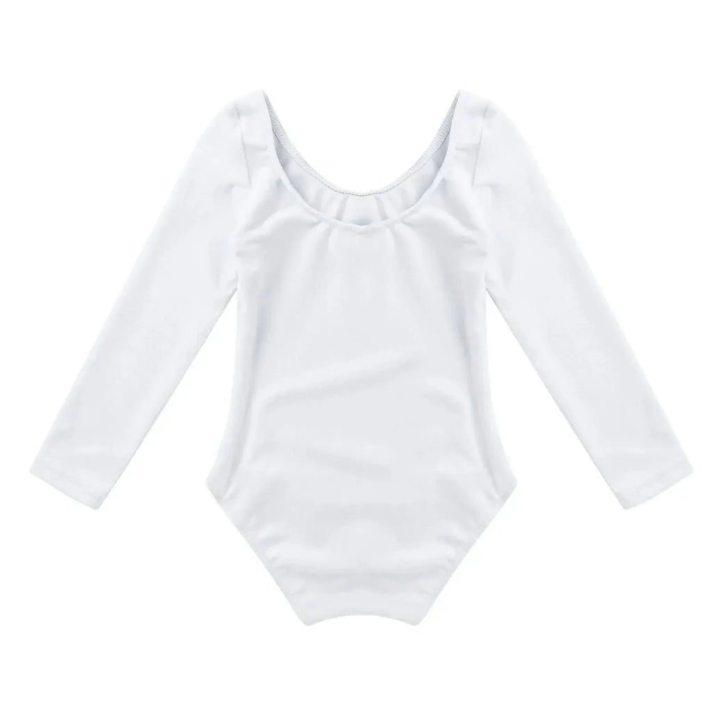 Girls Long Sleeve Ballet Leotard - Soft & Stretchy Dance Costume