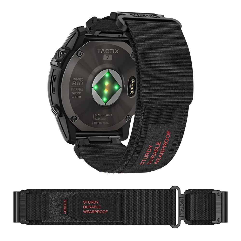 QuickFit 22mm/26mm Nylon Band for Garmin Watches - Durable & Stylish