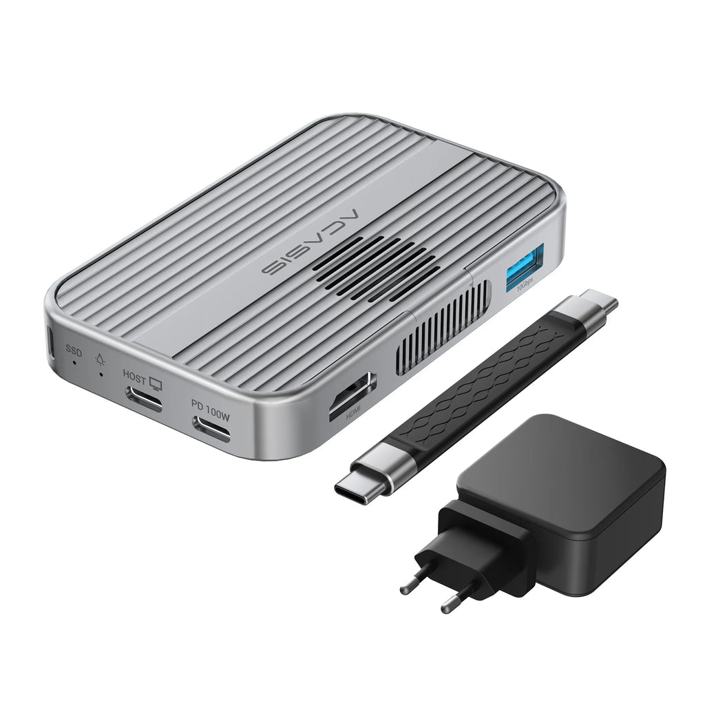 Acasis 10Gbps M.2 NVMe SSD Enclosure & USB-C Dock, Ultra-Fast & Compatible
