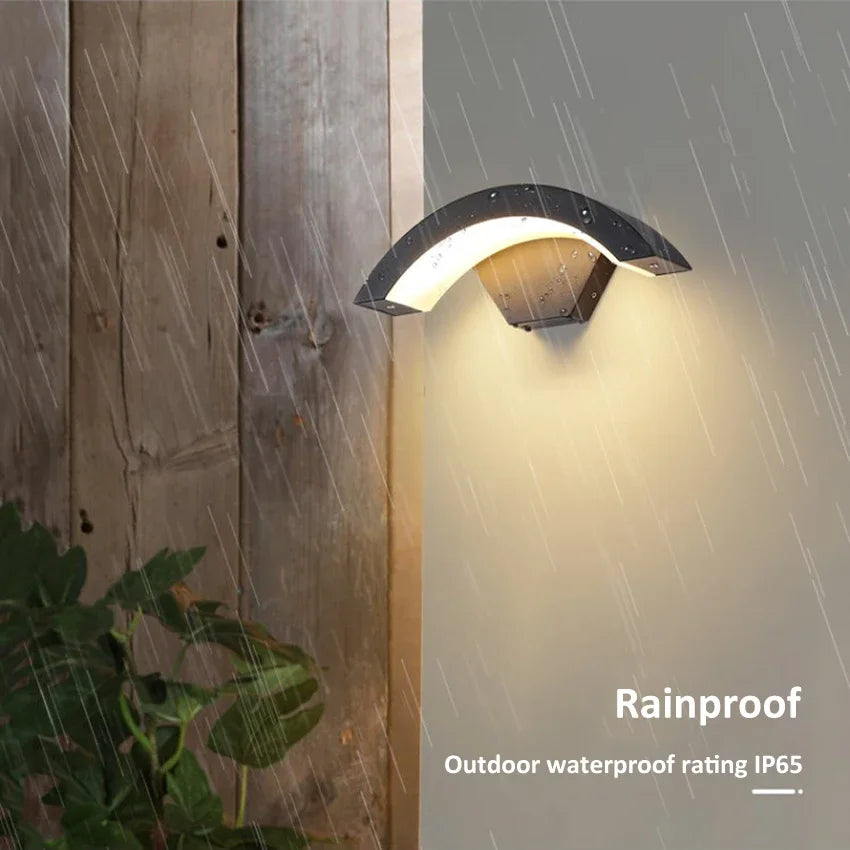 18W Waterproof LED Wall Lights - Modern Outdoor Lighting in Aluminum