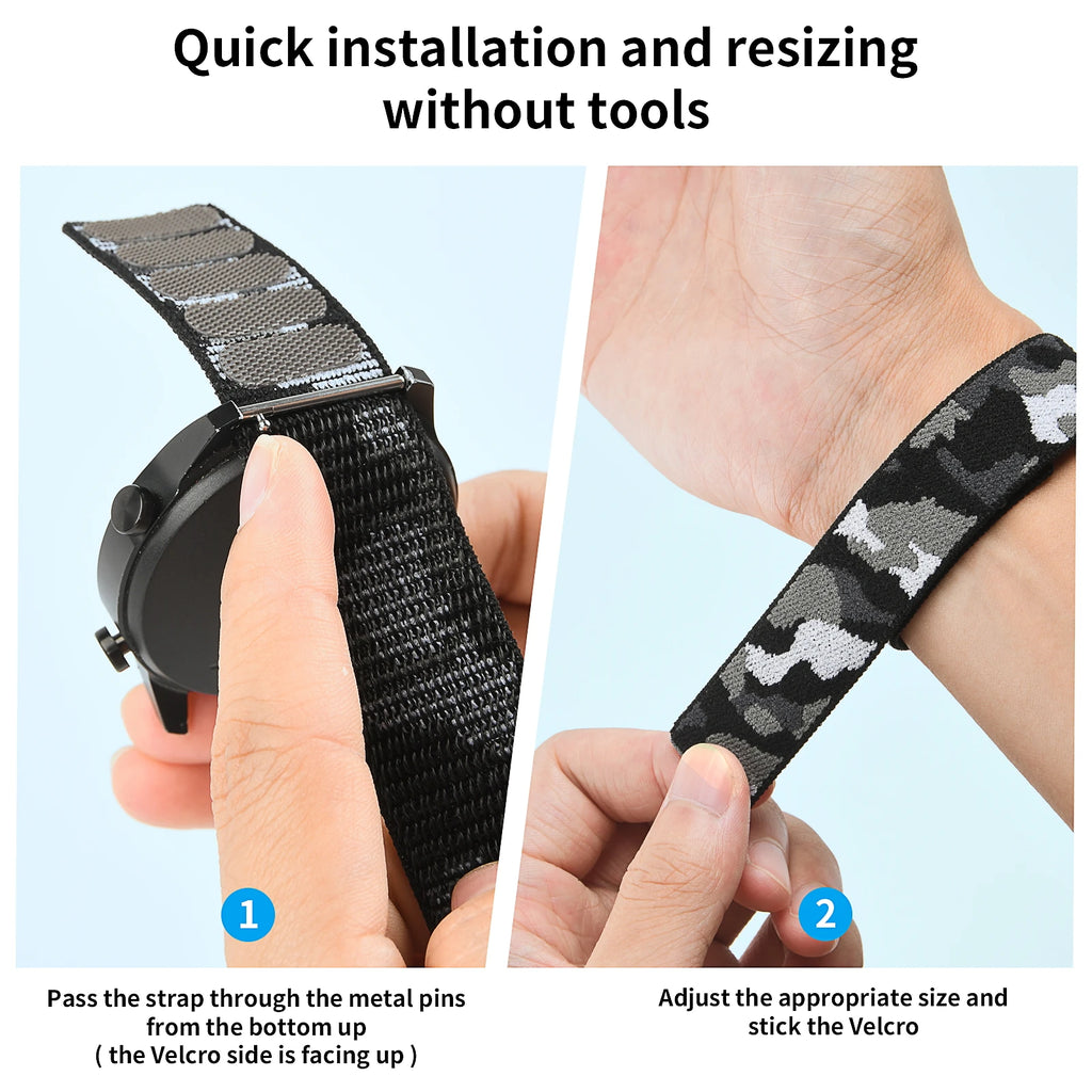 Durable Nylon Watch Band for Garmin Fenix 22mm & 26mm - Quick Release