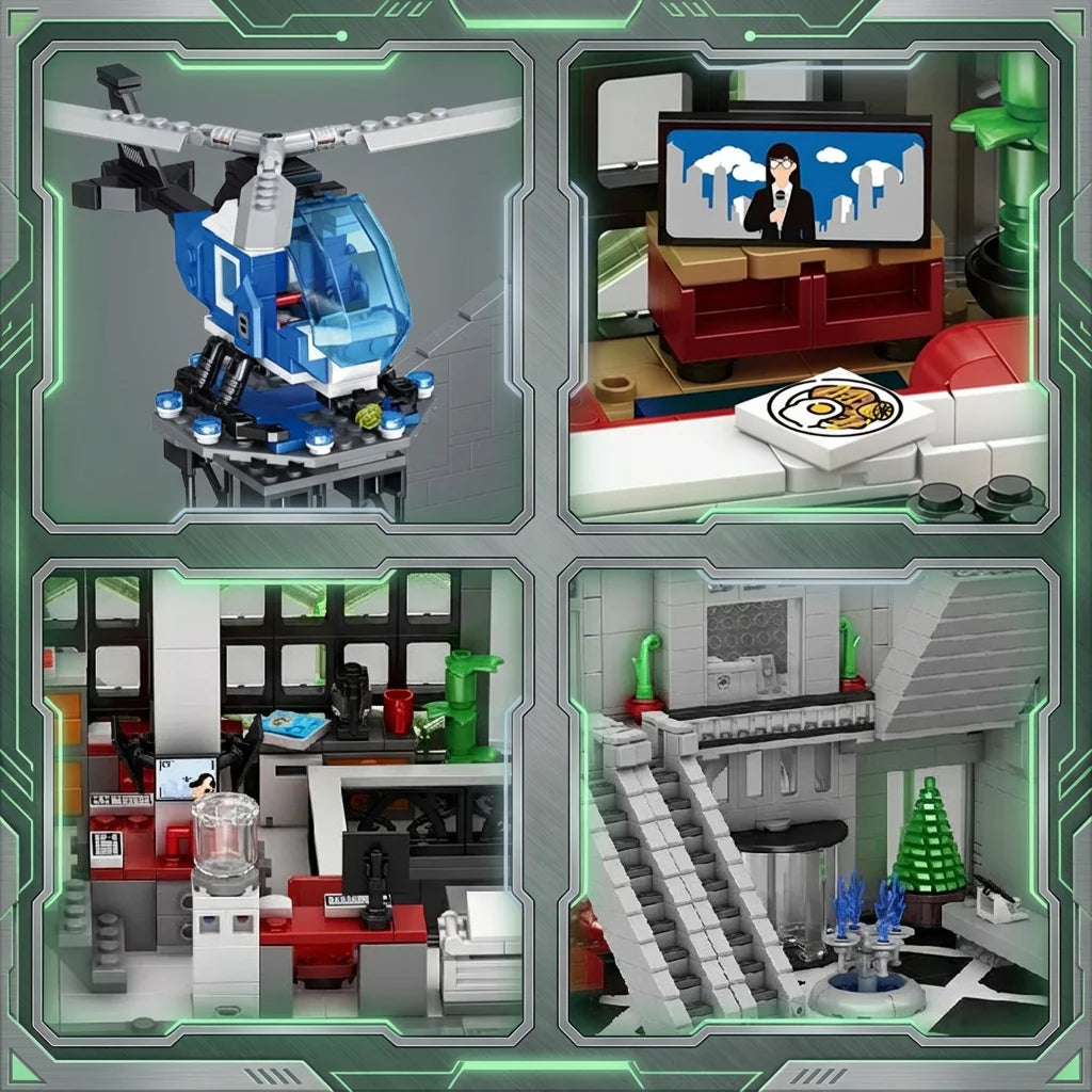 6375PCS Building Blocks Spider Hero Black Tower Model for Collectors