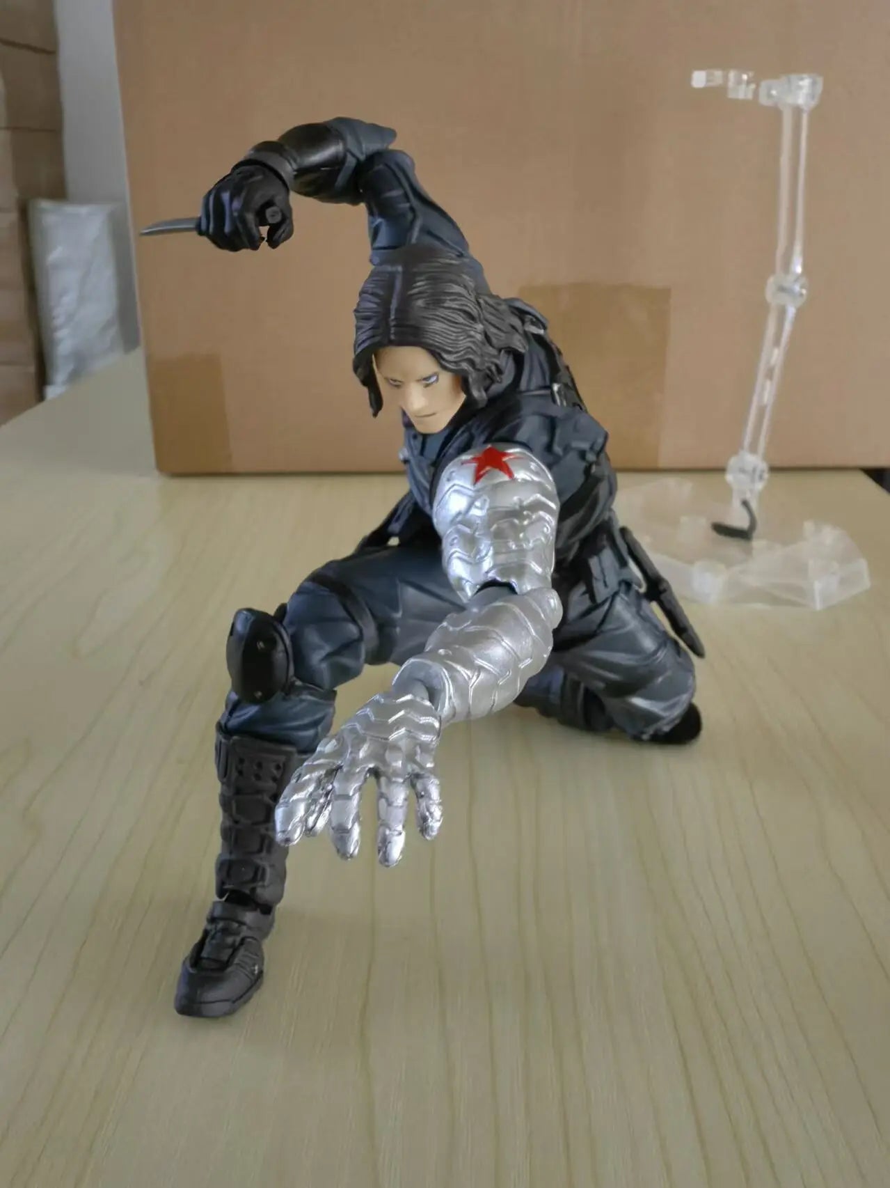 Kaiyodo Winter Soldier Bucky Barnes Anime Action Figure - Collectible Toy