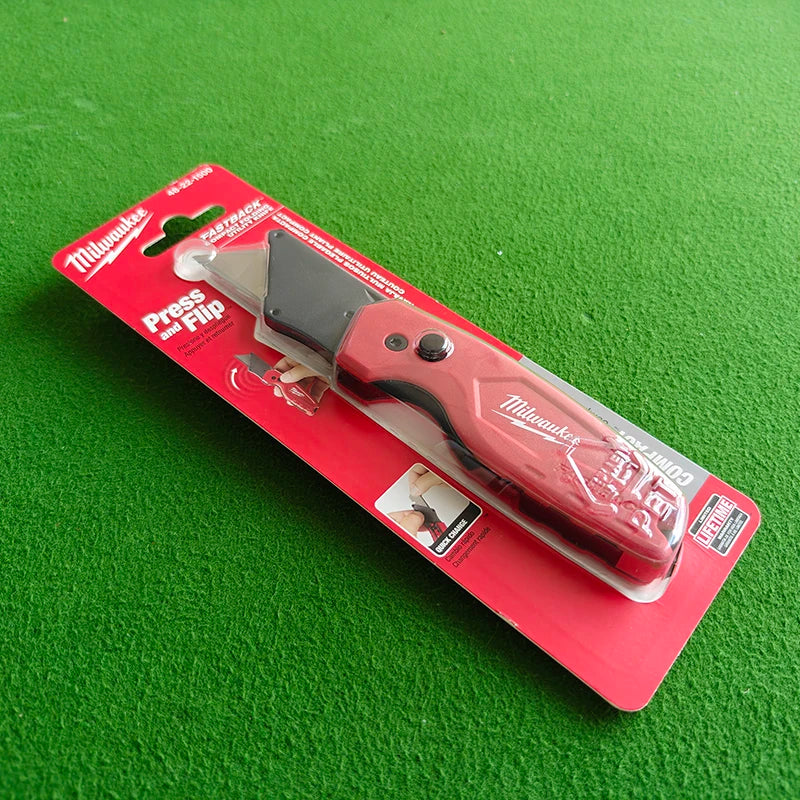Milwaukee FASTBACK Compact Folding Utility Knife - Press & Flip Design
